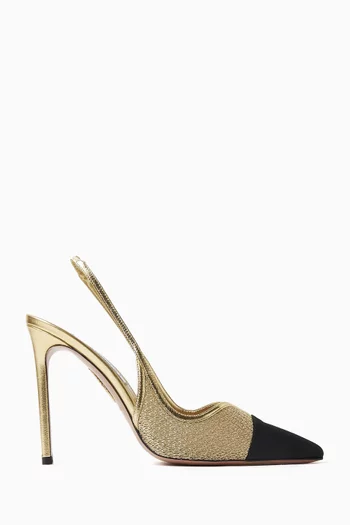 حذاء كلاسيك جيا بسير خلفي وكعب 105 مم قماش شبكي