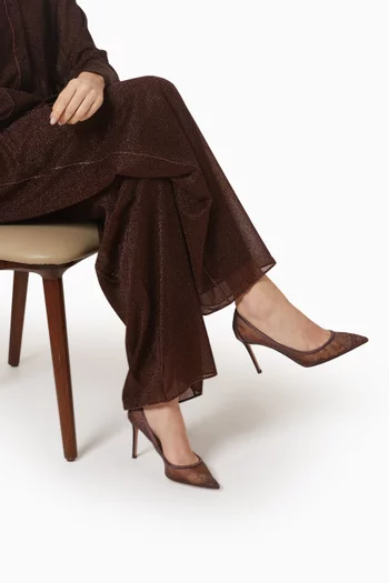 حذاء كلاسيك سوبرنوفا بكعب 85 مم قماش شبكي وستان