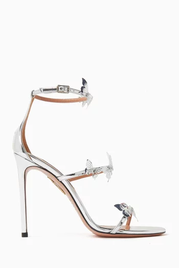 صندل بابيلون بكعب 105 مم جلد لامع