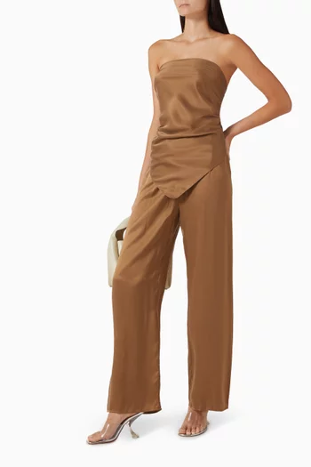 Percy Drawstring Pants in Silk