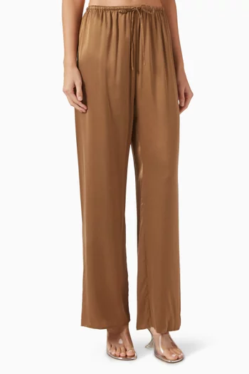 Percy Drawstring Pants in Silk