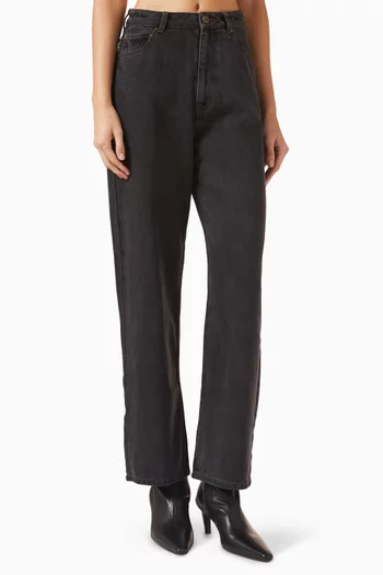 بنطال جينز ويستن بقصة ساق مستقيمة دينم