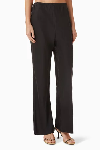 Kyra High-waist Pants in Silk