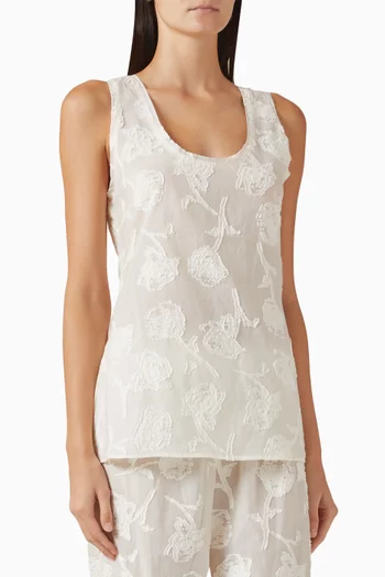 Azalea Jacquard Cami Top in Cotton Blend