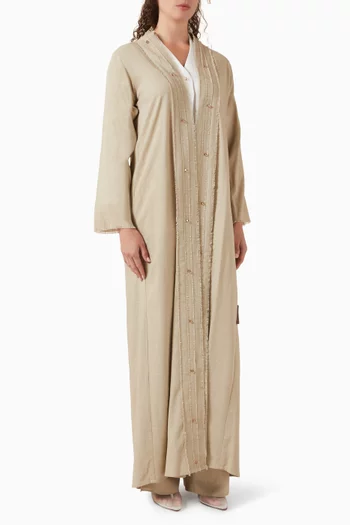 3-piece Abaya Set in Linen