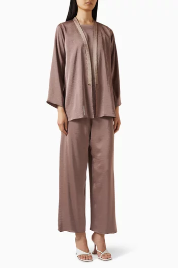 Jacket & Pants Set in Hareer Blend