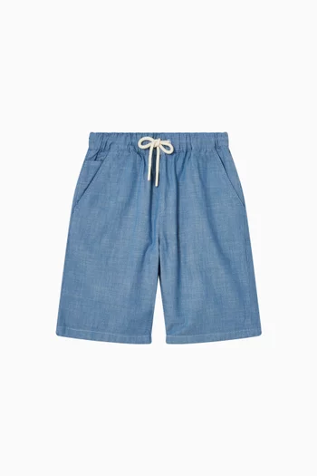 Elgar Chambray Shorts in Cotton