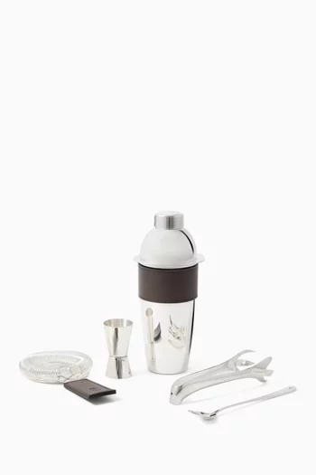 طقم كوكتيل معدن مطلي بالفضة