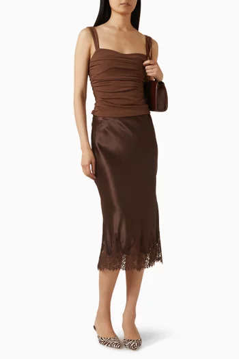 بلوزة تريش منسوجة مزيج قطن عضوي