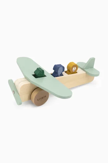 Wooden Animal Airplane