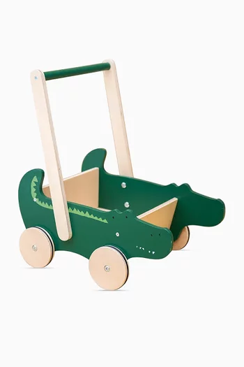 Mr. Crocodile Wooden Push Along Cart