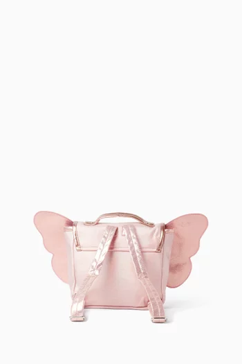 حقيبة بتصميم فراشة ميني قماش لامع