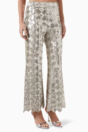 بنطال كينغستون بقصة ساق واسعة