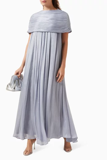 فستان بكشكش أورجانزا حريري