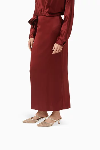 حذاء أسايل مفتوح من الخلف مرصع بالكريستال وكعب 60 مم قماش شبكي وجلد لامع