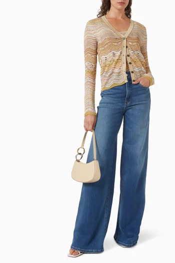 Zigag Cardigan in Lamé