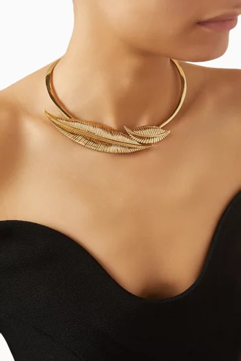 Gentle Whisper Necklace in 24kt Gold-plated Brass