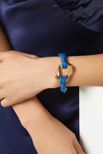 Laya Cord Bracelet in 24kt Gold-plated Brass