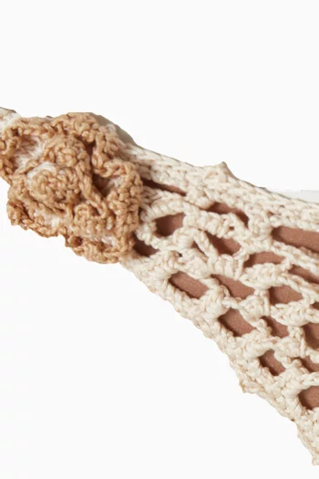 قطعة بيكيني سفلية ميسي مطرزة بزهور