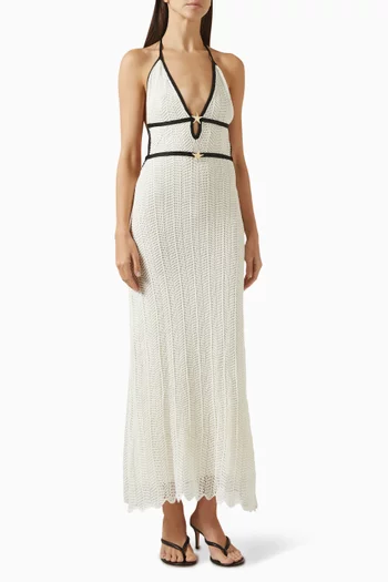 Ariel Halterneck Maxi Dress in Knit