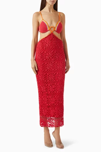 Martina Maxi Dress in Crochet