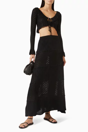 بلوزة آدي قصيرة منسوجة