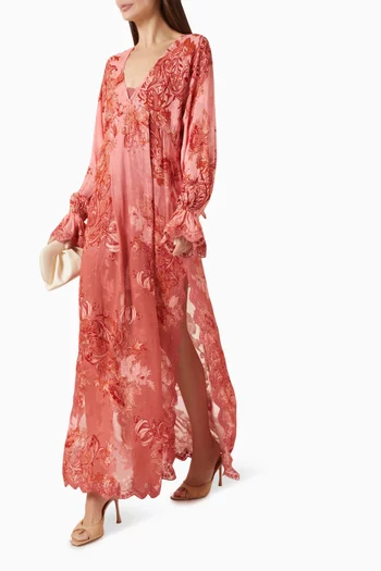 Vine Slit Kaftan in Viscose