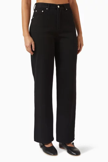 بنطال جينز بقصة فضفاضة دينم