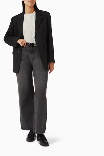 بنطال جينز بقصة ساق واسعة دينم