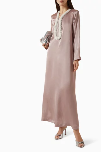 Embellished Cut-out Maxi Dress