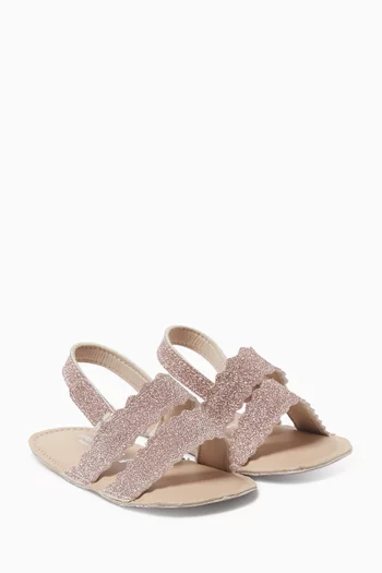 Lauren Scalloped Strappy Sandals