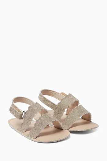 Lauren Scalloped Strappy Sandals