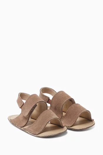 Double Strap Sandals in Leather