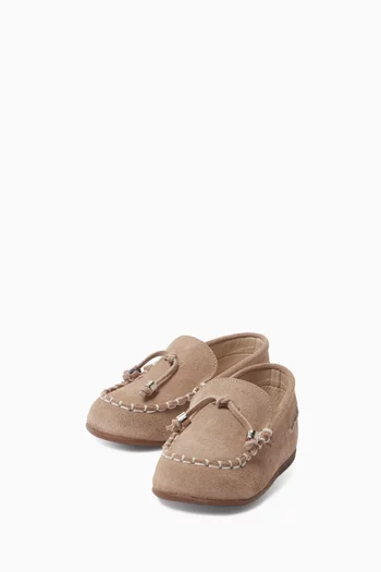 Tassel Loafers in Suede Leather