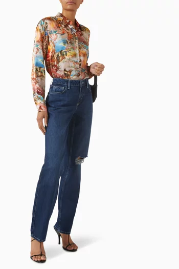 بنطال جينز أرميدا بقصة ساق مستقيمة دينم