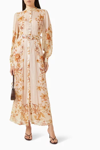 فستان إيلزا بنمط قميص وحزام