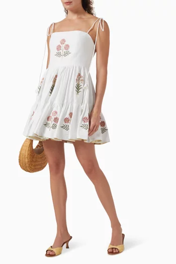 Donya Mini Dress in Linen