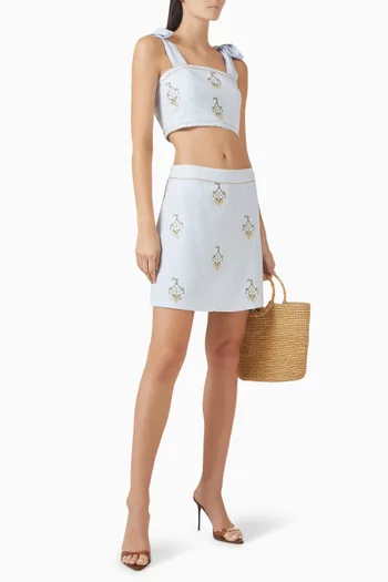 Sarv Mini Skirt in Linen