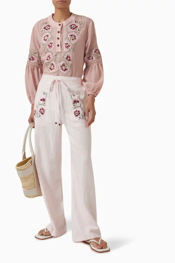 بلوزة لولا كتان