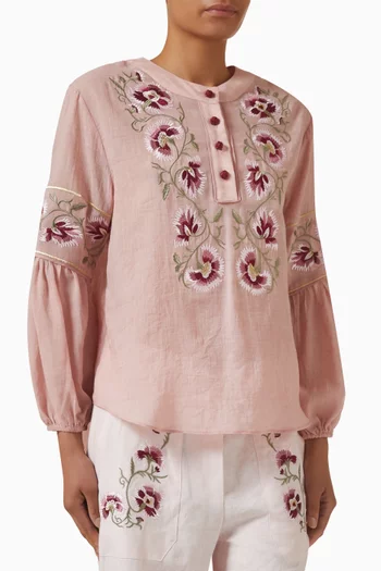 بلوزة لولا كتان