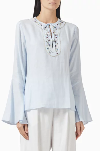 بلوزة جينا كتان