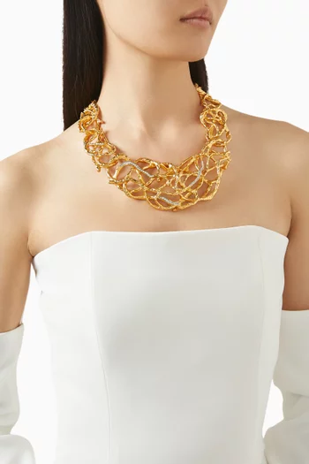 1994 Vintage Precious Vine Necklace in 22kt Gold-plated Metal