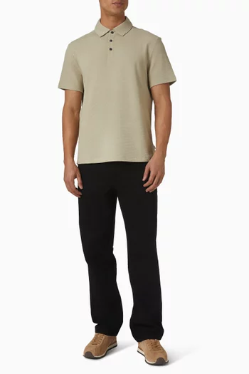 Polo Shirt in Bubble-knit