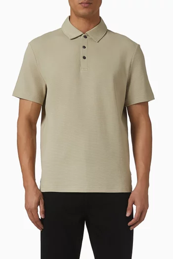 Polo Shirt in Bubble-knit