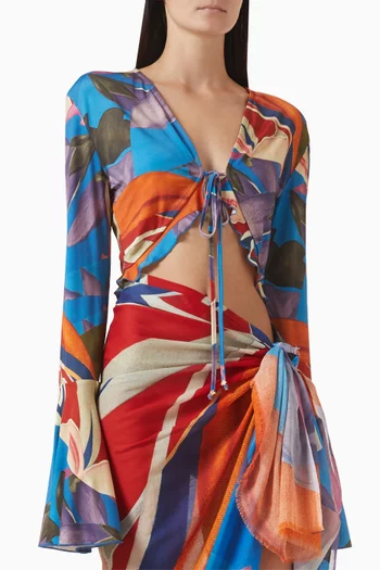 Palenque Flores Top in Jersey