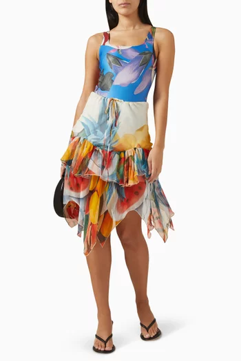 Salpicon Skirt in Silk Chiffon