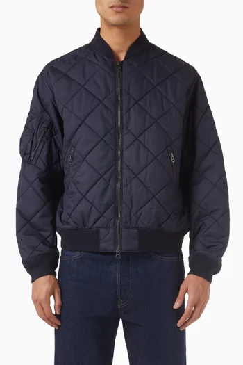 Quilted Bomber Jacket