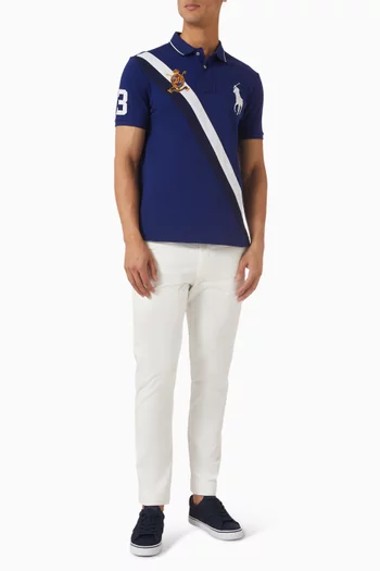 تي شيرت بولو بشعار لاعب البولو على الحصان بحجم كبير قطن