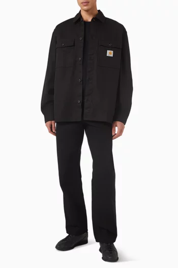 جاكيت بنمط قميص كيلي قطن تويل