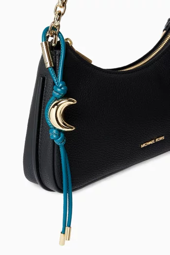 Moon Bag Charm in Leather